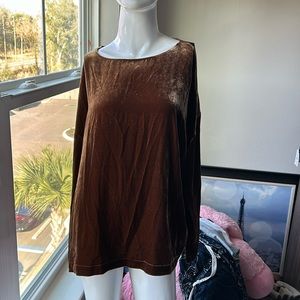 J. JILL SILK BLEND VELVET SHIRT TOP BLOUSE SIZE M MSRP $199.00 NWT